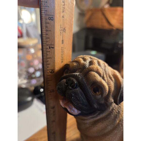 Vtg. 99' Veronese Design 7 Inch Pug Dog Resin Figurine Male - Picture 11 of 13